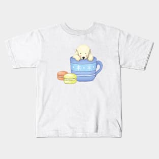 Cute Polar Bear Illustration (Color) Kids T-Shirt